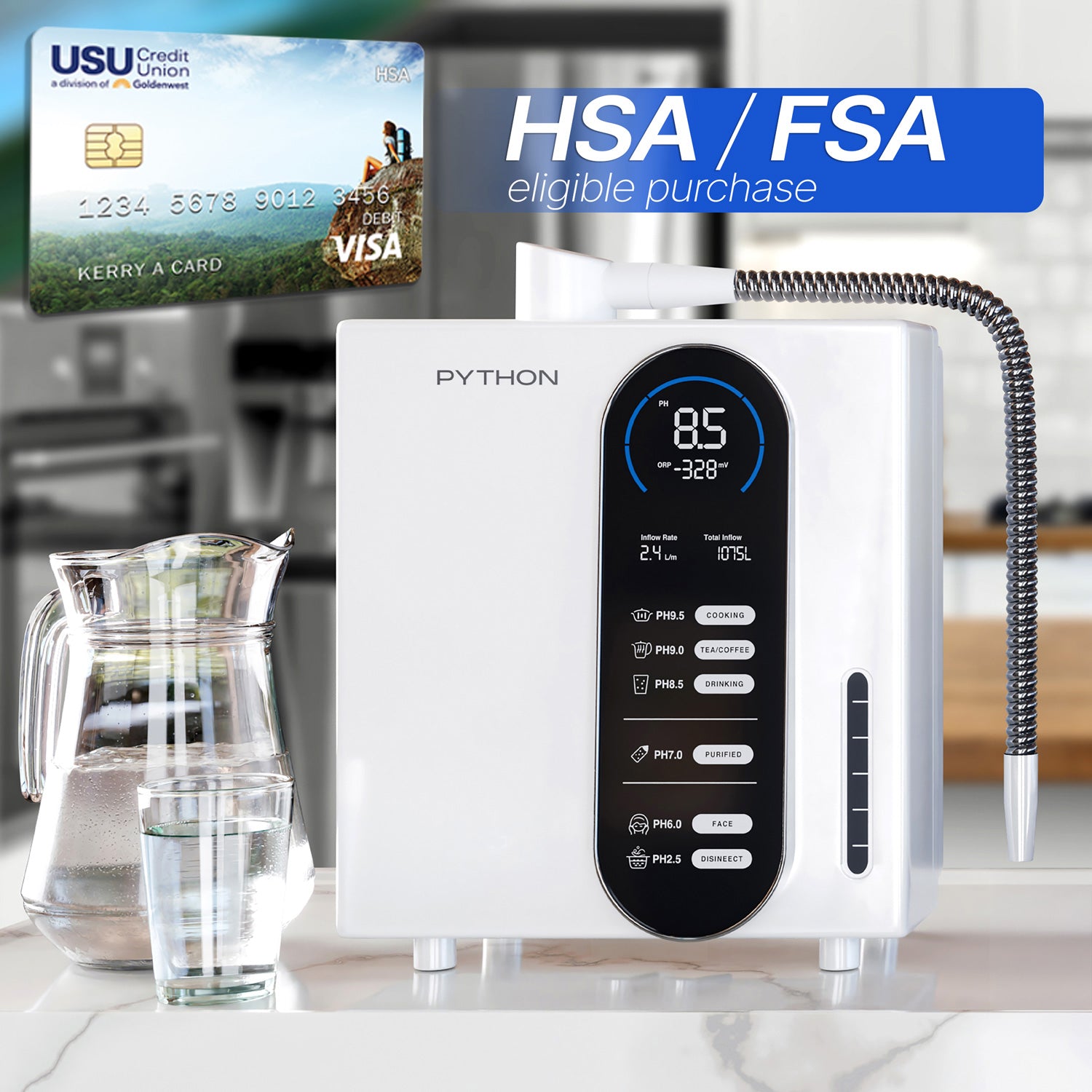 𝗕𝗶𝗼𝗻𝗶𝗰™︎ Fountain - Python Water Hydrogen Water Bottle